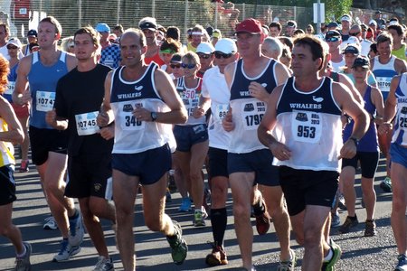Aksie tydens verlede jaar se Dangerpoint Halfmarathon (Argieffoto: Gansbaai Courant)